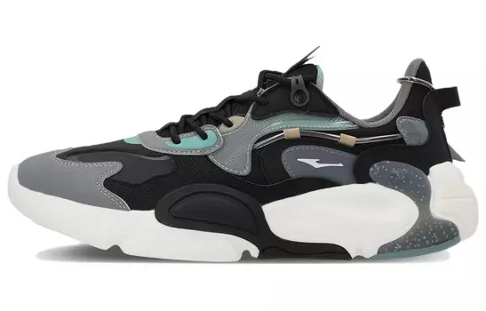 Мужские кроссовки Lifestyle с низким верхом, цвет черный/зеленый Erke