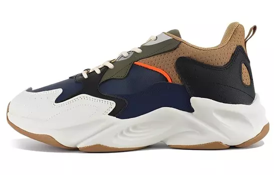 Мужские кроссовки Lifestyle с низким верхом, цвет синий/черный/белый/желтый 361°