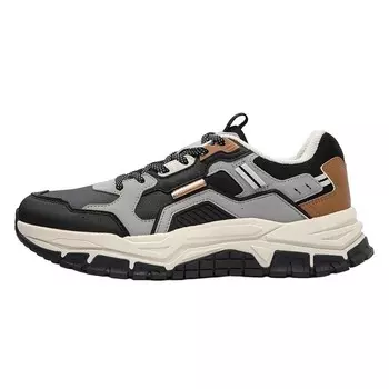 Мужские кроссовки Lifestyle с низким верхом цвета обсидиан черный/цинк-железо-серый 361°