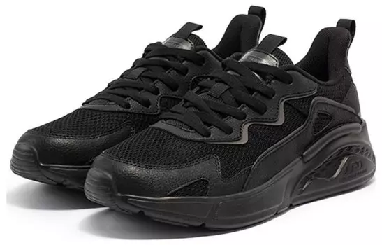 Мужские кроссовки Lifestyle с низким верхом цвета обсидиан черный/дымчато-серый 361°