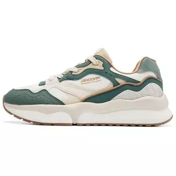 Мужские кроссовки Lifestyle с низким верхом цвета слоновой кости/зеленого мела Qiaodan