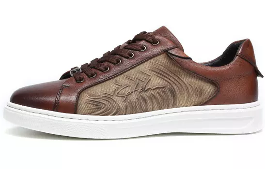 Мужские кроссовки Lifestyle с низким верхом, коричневого цвета Satchi