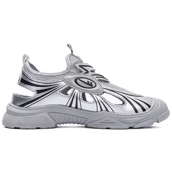 Мужские кроссовки Lifestyle с низким верхом, серебристо-черного цвета Warrior 1927