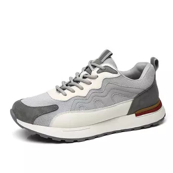 Мужские кроссовки Lifestyle с низким верхом светло-серого/бежевого/коричневого/красного цвета Oceania Roo