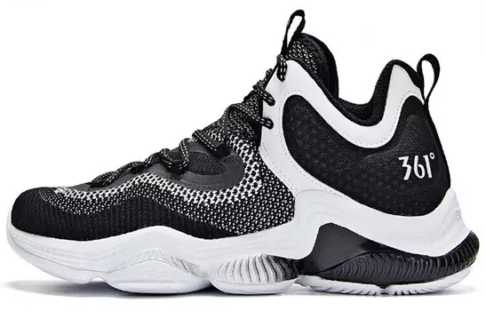 Мужские кроссовки Lifestyle средней высоты черного/белого цвета 361°