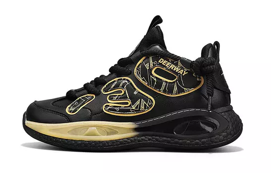 Мужские кроссовки Lifestyle средней высоты, черный/золотой Deerway