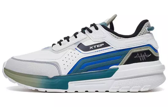 Мужские кроссовки Light-year Lifestyle с низким верхом Sail белого/светлого цвета пепельно-коричневый/темно-мраморный Xtep