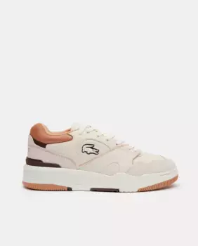 Мужские кроссовки Lineshot с контрастными кожаными деталями Lacoste, белый
