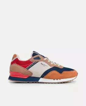 Мужские кроссовки London контрастных цветов Pepe Jeans, цвет Cuero