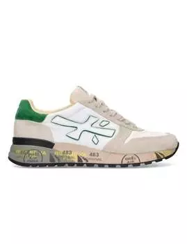 Мужские кроссовки Mick бежевого/зеленого цвета PREMIATA, бежевый/зеленый