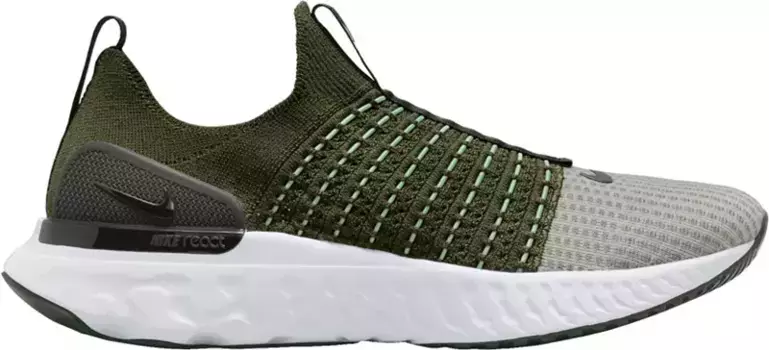 Мужские кроссовки Nike React Phantom Run Flyknit 2, зеленый/желтый