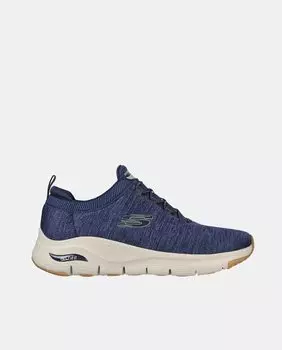 Мужские кроссовки-носки Sport Arch Fit с низким берцем и эластичной застежкой Skechers, синий