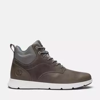 Мужские кроссовки Parker Street Mid на шнуровке Timberland, цвет dark grey full-grain