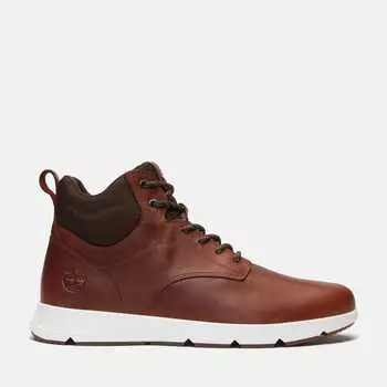Мужские кроссовки Parker Street Mid на шнуровке Timberland, цвет rust full-grain