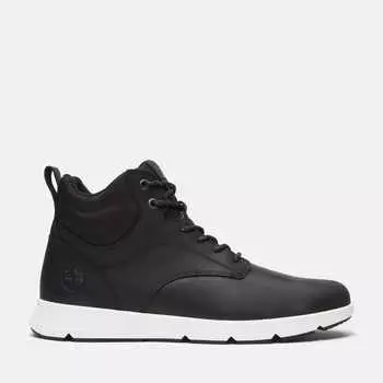 Мужские кроссовки Parker Street Mid на шнуровке Timberland, цвет black full-grain