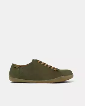 Мужские кроссовки Peu Cami из гладкой кожи на шнуровке Camper, зеленый