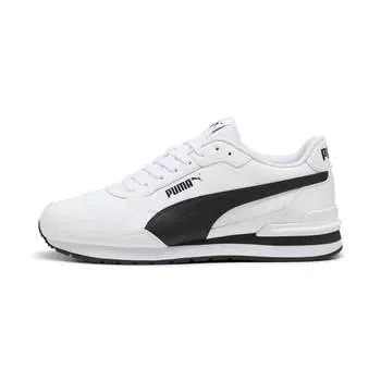 Мужские кроссовки PUMA ST Runner v4 из кожи, цвет white/black/cast iron