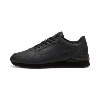 Мужские кроссовки PUMA ST Runner v4 из кожи, цвет black/shadow gray