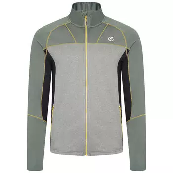 Мужская флисовая куртка на молнии для ходьбы Dare 2B Reformed II Core Stretch, зеленый/серый