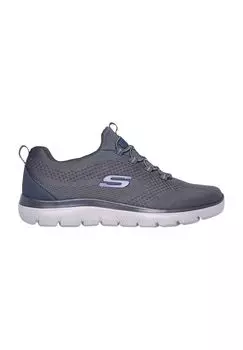 Мужские кроссовки с язычками и логотипом SKECHERS, цвет Char