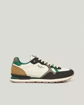 Мужские кроссовки с замшевыми деталями Pepe Jeans, цвет Crudo