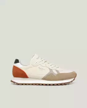 Мужские кроссовки с замшевыми деталями Pepe Jeans, бежевый