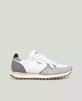 Мужские кроссовки с замшевыми деталями Pepe Jeans, белый