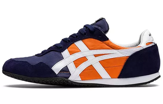 Мужские кроссовки Serrano Lifestyle с низким верхом, синие/оранжевые Onitsuka Tiger