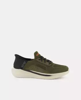 Мужские кроссовки Slade без шнуровки Skechers, цвет Kaki