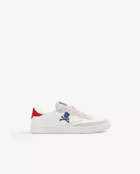 Мужские кроссовки со шнуровкой и черепом Scalpers, красный