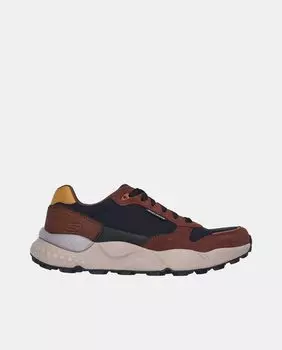Мужские кроссовки Sport Bendino с низким берцем и шнуровкой Skechers, коричневый