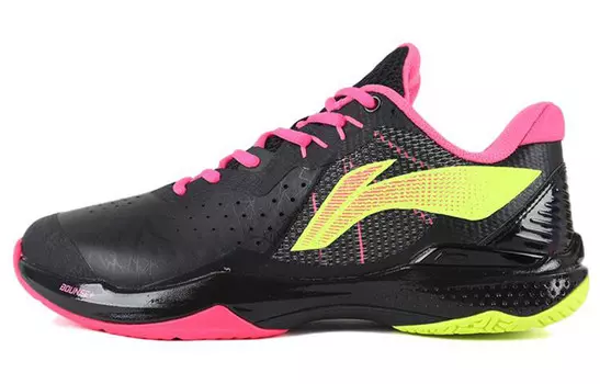 Мужские кроссовки Thunder Badminton с низким верхом, черные Lining