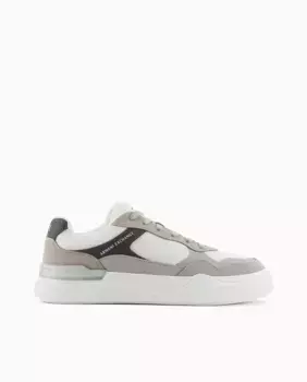 Мужские кроссовки Триколор из смесовой ткани Armani Exchange, цвет Topo