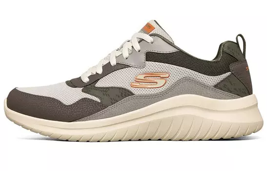 Мужские кроссовки Ultra Flex 2.0 Lifestyle с низким верхом, серо-коричневые/оранжевые Skechers
