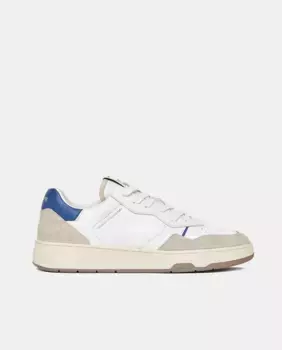 Мужские кроссовки в форме корзины из кожи и текстиля Crime London, белый