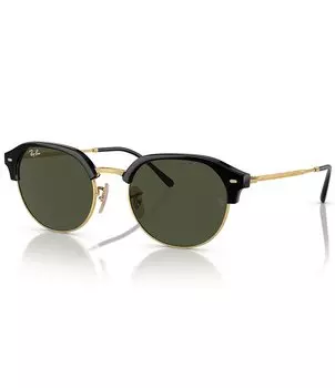 Мужские круглые солнцезащитные очки Ray-Ban RB442955-X 55 мм, черный