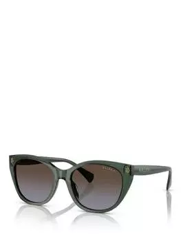 Мужские круглые солнцезащитные очки с поляризацией ra5324u Ralph Lauren, цвет Shiny Transparent Green