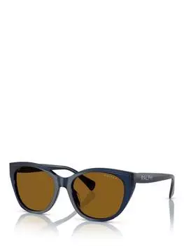Мужские круглые солнцезащитные очки с поляризацией ra5324u Ralph Lauren, цвет Shiny Transparent Blue
