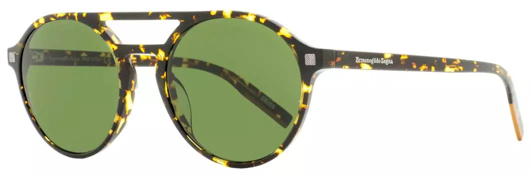 Мужские круглые солнцезащитные очки Zegna EZ0180 52N Гавана 54 мм