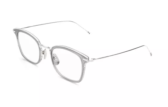 Мужские квадратные оправы для очков из титанового сплава THOM BROWNE, Silver