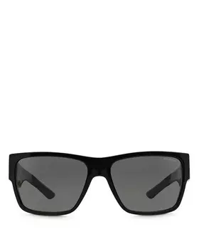 Мужские квадратные поляризованные солнцезащитные очки, 59 мм Versace, черный