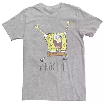 Мужские квадратные штаны Губки Боба #No Chill Action Pose Портретная футболка Licensed Character