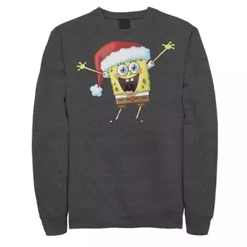 Мужские квадратные штаны Spongebob One Happy Sponge Holiday, флис Nickelodeon