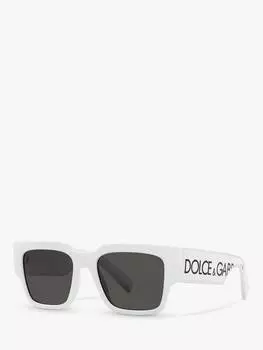 Мужские квадратные солнцезащитные очки dg6184 Dolce & Gabbana, цвет Crystal/White