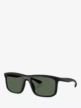 Мужские квадратные солнцезащитные очки ea4234u Emporio Armani, цвет Matte Black