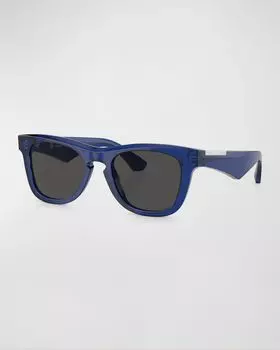 Мужские квадратные солнцезащитные очки из ацетата Be4426f Burberry, цвет Blue