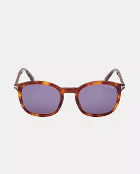 Мужские квадратные солнцезащитные очки из ацетата светло-гаванского цвета Tom Ford, коричневый