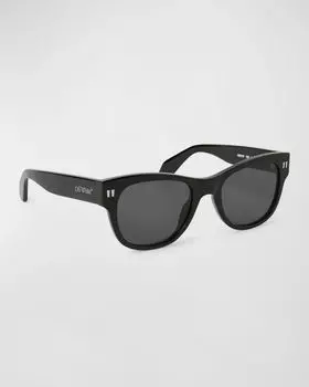 Мужские квадратные солнцезащитные очки Moab из ацетата Off-White, цвет Black Dark Grey