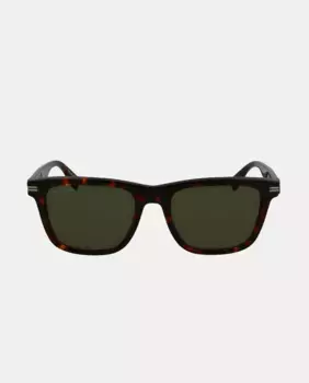 Мужские квадратные солнцезащитные очки с инъекциями Lacoste, коричневый