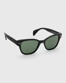 Мужские квадратные солнцезащитные очки с логотипом Ray-Ban